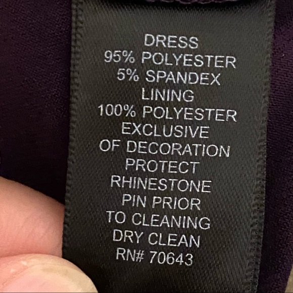 Jessica Howard Plum Purple V-neck Cocktail Dress sz 14 - Picture 8 of 10
